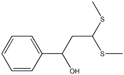 3,3-Bis(methylthio)-1-phenylpropan-1-ol Struktur