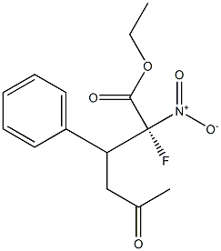 (2R)-2-Fluoro-2-nitro-5-oxo-3-phenylhexanoic acid ethyl ester Struktur