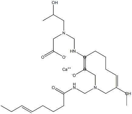 Bis[N-(2-hydroxypropyl)-N-(5-octenoylaminomethyl)glycine]calcium salt Struktur