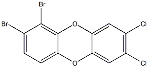 1,2-Dibromo-7,8-dichlorodibenzo-p-dioxin Struktur