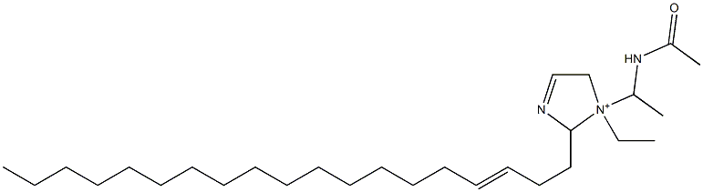 1-[1-(Acetylamino)ethyl]-1-ethyl-2-(3-nonadecenyl)-3-imidazoline-1-ium Struktur