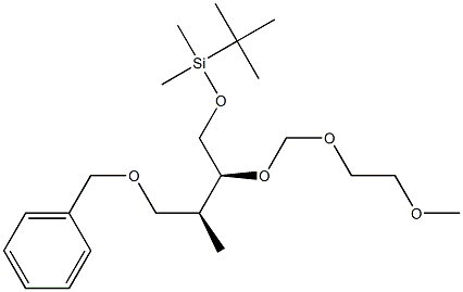 (2S,3S)-4-Benzyloxy-1-(tert-butyldimethylsilyloxy)-2-(2-methoxyethoxymethoxy)-3-methylbutane Struktur