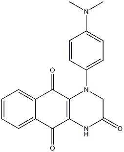 3,4-Dihydro-4-[4-(dimethylamino)phenyl]benzo[g]quinoxaline-2,5,10(1H)-trione Struktur