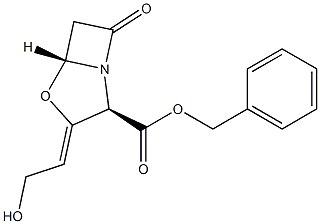 (2R,5R)-3-[(Z)-2-Hydroxyethylidene]-7-oxo-4-oxa-1-azabicyclo[3.2.0]heptane-2-carboxylic acid benzyl ester Struktur