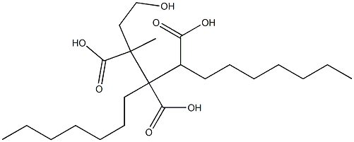 Butane-1,2,3-tricarboxylic acid 3-(2-hydroxyethyl)1,2-diheptyl ester Struktur