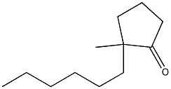 2-Hexyl-2-methylcyclopentan-1-one Struktur