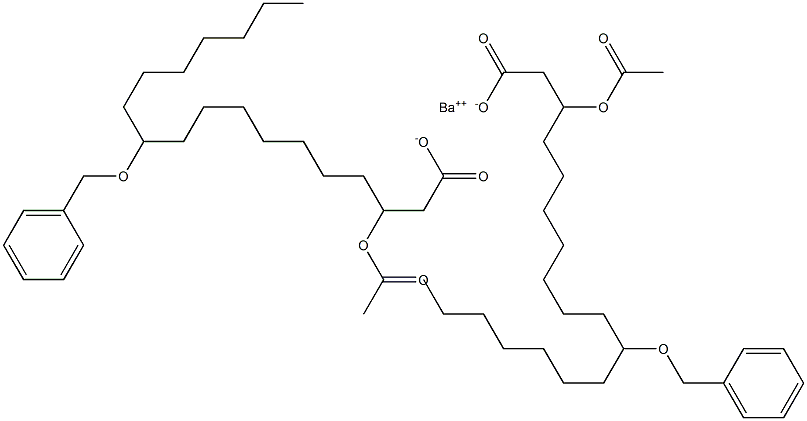 Bis(11-benzyloxy-3-acetyloxystearic acid)barium salt Struktur