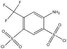 4-Amino-6-(trifluoromethyl)benzene-1,3-disulfonic acid dichloride Struktur