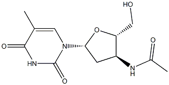 3'-(Acetylamino)-3'-deoxythymidine Struktur