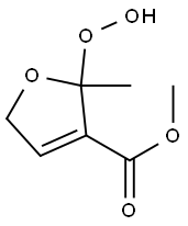 2,5-Dihydro-2-methyl-2-hydroperoxyfuran-3-carboxylic acid methyl ester Struktur