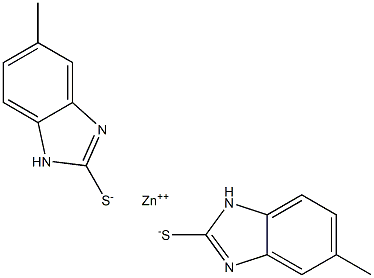 Zinc bis(5-methyl-1H-benzimidazole-2-thiolate) Struktur