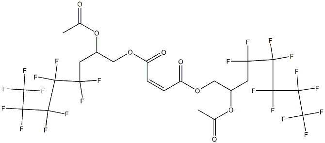 Maleic acid bis(2-acetyloxy-4,4,5,5,6,6,7,7,8,8,8-undecafluorooctyl) ester Struktur