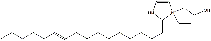 1-Ethyl-2-(10-hexadecenyl)-1-(2-hydroxyethyl)-4-imidazoline-1-ium Struktur