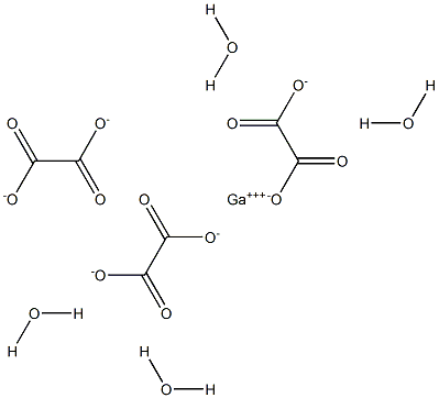 Gallium trioxalate tetrahydrate Struktur