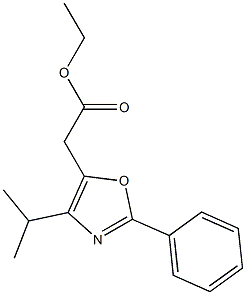 2-Phenyl-4-isopropyloxazole-5-acetic acid ethyl ester Struktur