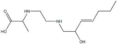 2-[N-[2-[N-(2-Hydroxy-3-heptenyl)amino]ethyl]amino]propionic acid Struktur