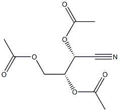 (2R,3R)-2,3,4-Triacetoxybutanenitrile Struktur