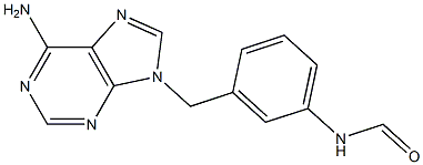 N-[3-[[6-Amino-9H-purin-9-yl]methyl]phenyl]formamide Struktur