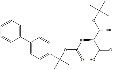 N-[1-(1,1'-Biphenyl-4-yl)-1-methylethoxycarbonyl]-O-(1,1-dimethylethyl)-L-threonine Struktur