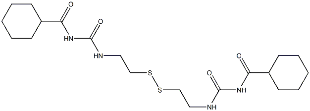 1,1'-[Dithiobis(2,1-ethanediyl)]bis(3-(cyclohexylcarbonyl)urea) Struktur