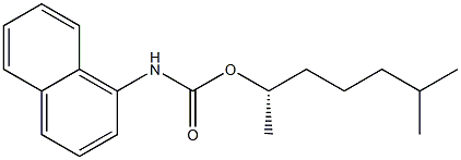 (+)-N-(1-Naphtyl)carbamic acid (S)-1,5-dimethylhexyl ester Struktur