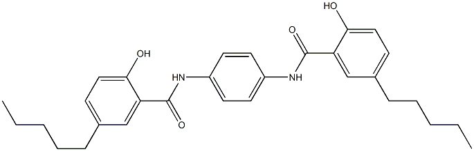 N,N'-Bis(5-pentylsalicyloyl)-p-phenylenediamine Struktur