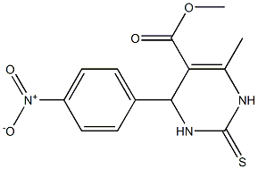 6-Methyl-4-(4-nitrophenyl)-2-thioxo-1,2,3,4-tetrahydropyrimidine-5-carboxylic acid methyl ester Struktur