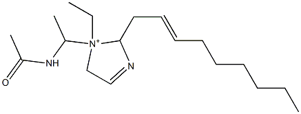 1-[1-(Acetylamino)ethyl]-1-ethyl-2-(2-nonenyl)-3-imidazoline-1-ium Struktur