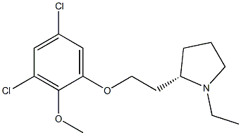 (2S)-2-[2-(3,5-Dichloro-2-methoxyphenoxy)ethyl]-1-ethylpyrrolidine Struktur