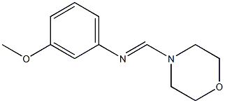 N-(Morpholinomethylene)-3-methoxyaniline Struktur