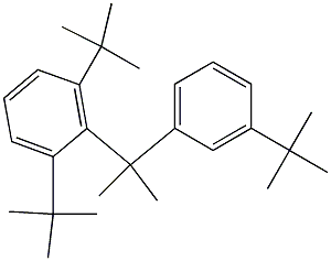 2-(2,6-Di-tert-butylphenyl)-2-(3-tert-butylphenyl)propane Struktur