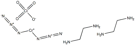 cis-Diazidobis(ethylenediamine)chromium(III) perchlorate Struktur