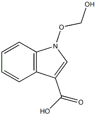 1-(Hydroxymethoxy)-1H-indole-3-carboxylic acid Struktur