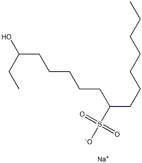 14-Hydroxyhexadecane-8-sulfonic acid sodium salt Struktur