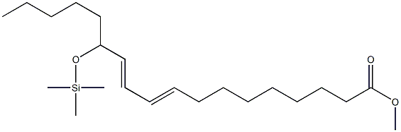 13-(Trimethylsiloxy)-9,11-octadecadienoic acid methyl ester Struktur