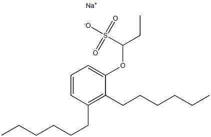 1-(2,3-Dihexylphenoxy)propane-1-sulfonic acid sodium salt Struktur