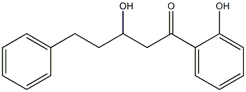 3-Hydroxy-1-(2-hydroxyphenyl)-5-phenyl-1-pentanone Struktur