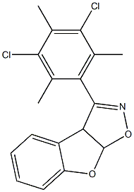 3-(3,5-Dichloro-2,4,6-trimethylphenyl)-3a,8a-dihydrobenzofuro[3,2-d]isoxazole Struktur