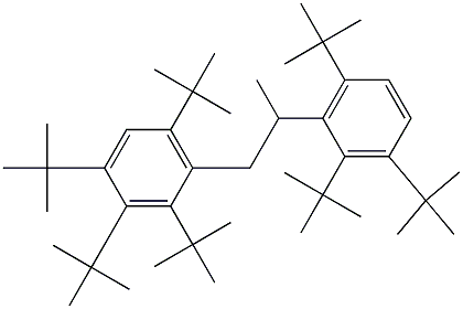 1-(2,3,4,6-Tetra-tert-butylphenyl)-2-(2,3,6-tri-tert-butylphenyl)propane Struktur