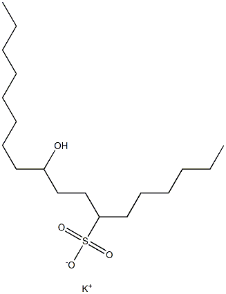 10-Hydroxyoctadecane-7-sulfonic acid potassium salt Struktur