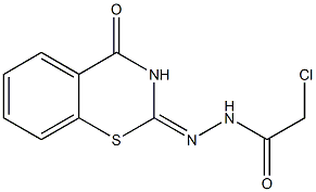 2,3-Dihydro-2-[2-(chloroacetyl)hydrazono]-4H-1,3-benzothiazin-4-one Struktur