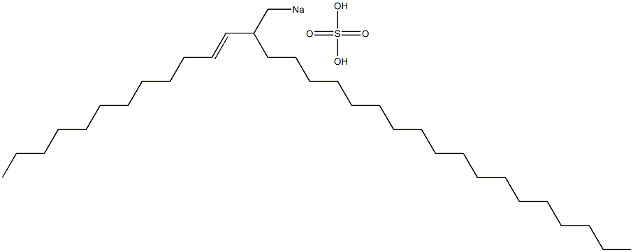 Sulfuric acid 2-(1-dodecenyl)icosyl=sodium ester salt Struktur