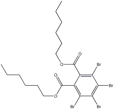 Tetrabromophthalic acid dihexyl ester Struktur