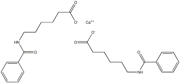 Bis(6-benzoylaminohexanoic acid)calcium salt Struktur