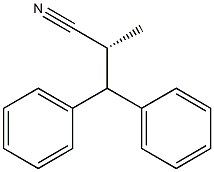 [R,(+)]-3,3-Diphenyl-2-methylpropiononitrile Struktur