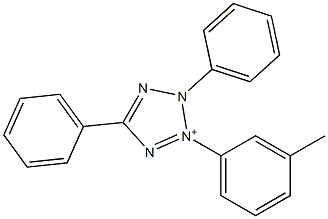 3-(3-Methylphenyl)-2,5-diphenyl-2H-tetrazole-3-ium Struktur