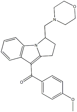 2,3-Dihydro-9-(4-methoxybenzoyl)-3-morpholinomethyl-1H-pyrrolo[1,2-a]indole Struktur