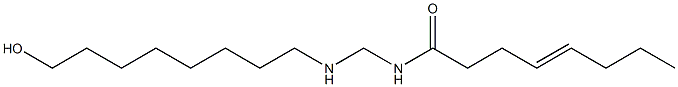 N-[[(8-Hydroxyoctyl)amino]methyl]-4-octenamide Struktur