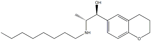 (1S,2R)-1-[(3,4-Dihydro-2H-1-benzopyran)-6-yl]-2-octylamino-1-propanol Struktur