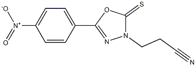 5-(4-Nitrophenyl)-2-thioxo-1,3,4-oxadiazole-3-propiononitrile Struktur